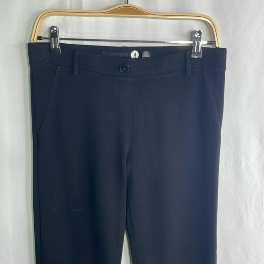 Betabrand w0076 black Ponte knit straight leg trousers